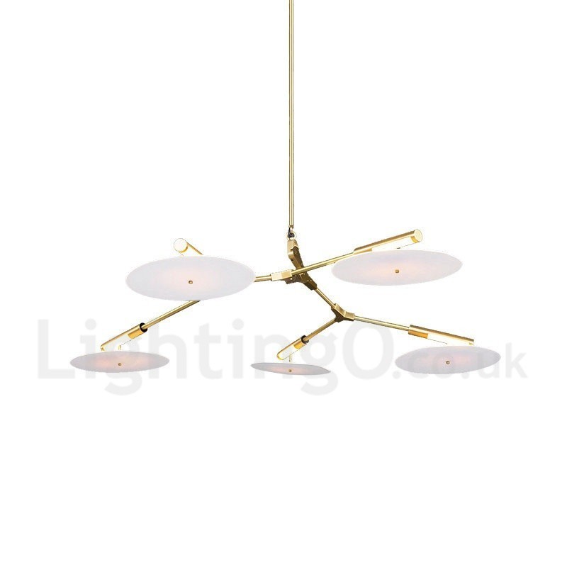 Lampadario lineare moderno contemporaneo a 5 luci 122 x 25 cm