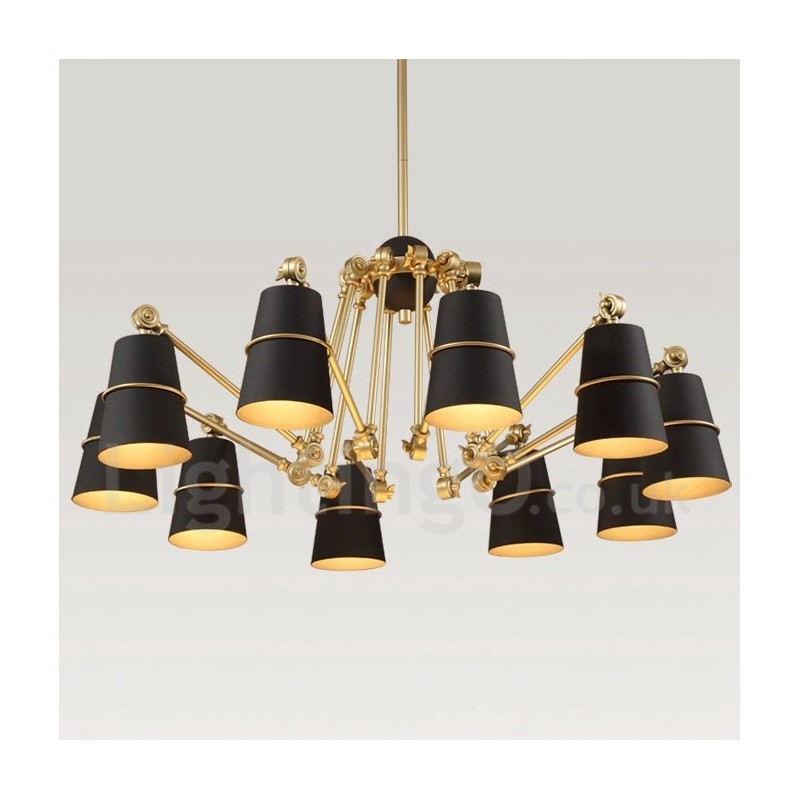 Lampadario moderno contemporaneo a 10 luci LED in metallo 182 cm