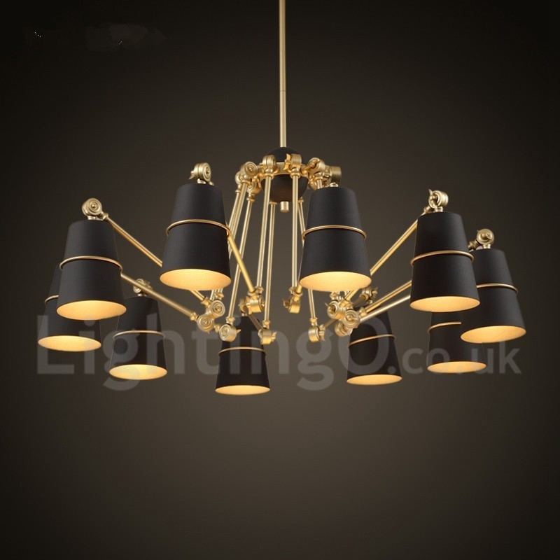 Lampadario moderno contemporaneo a 10 luci LED in metallo 182 cm