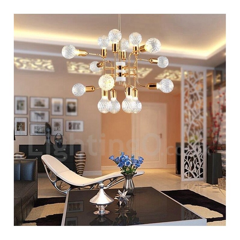 Lampadario moderno contemporaneo a 4 livelli con 16 luci