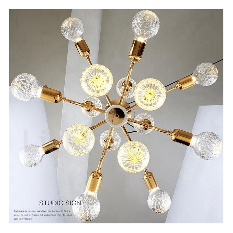 Lampadario moderno contemporaneo a 4 livelli con 16 luci