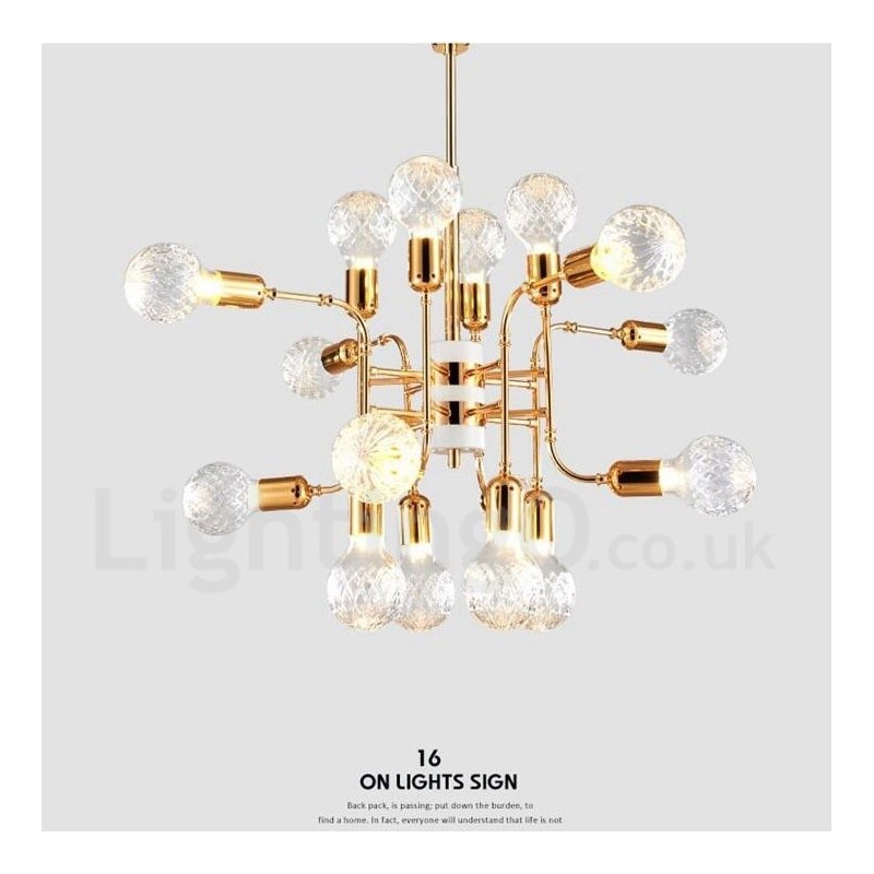 Lampadario moderno contemporaneo a 4 livelli con 16 luci