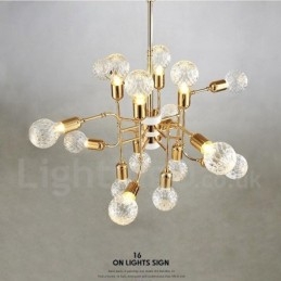 Lampadario moderno contemporaneo a 4 livelli con 16 luci
