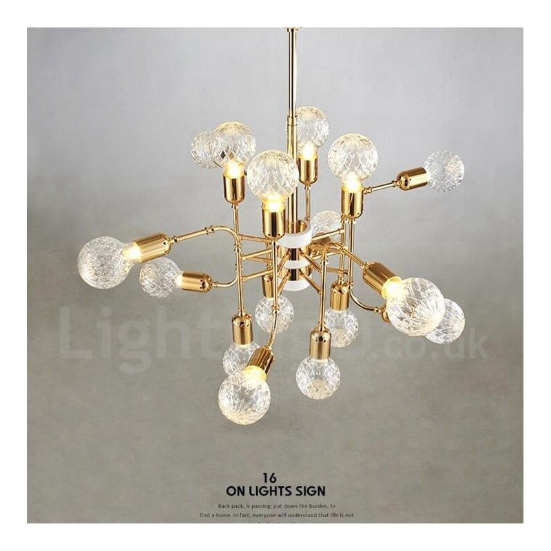 Lampadario moderno contemporaneo a 4 livelli con 16 luci