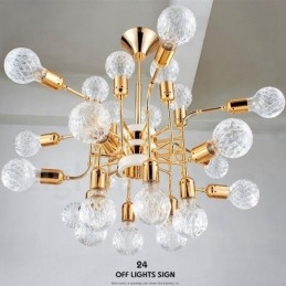 Lampadario moderno contemporaneo a 4 livelli con 24 luci