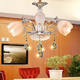 Lampadario moderno contemporaneo in metallo e vetro multicolore 3 lampadine E12/E14