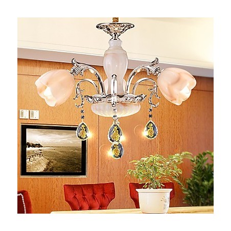 Lampadario moderno contemporaneo in metallo e vetro multicolore 3 lampadine E12/E14