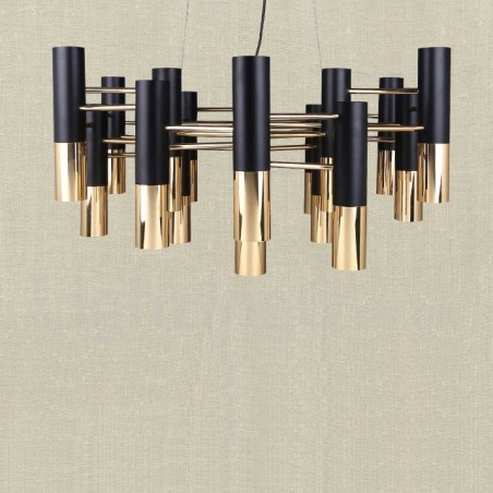 Lampadario moderno contemporaneo a 19 luci, 1 livello, 40 x 85 cm