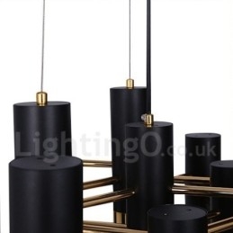 Lampadario moderno contemporaneo a 19 luci, 1 livello, 40 x 85 cm