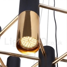 Lampadario moderno contemporaneo a 19 luci, 1 livello, 40 x 85 cm