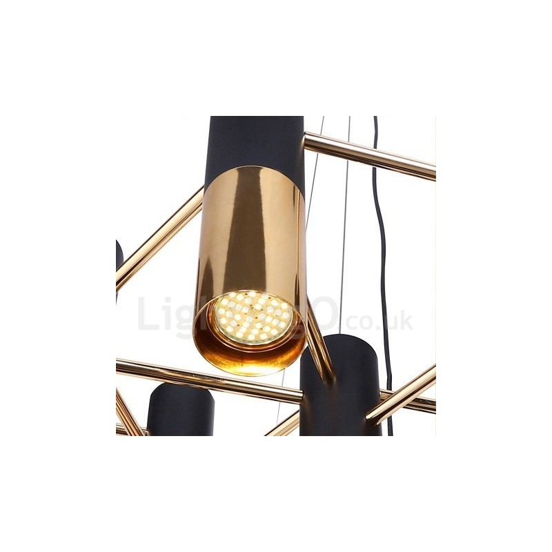 Lampadario moderno contemporaneo a 19 luci, 1 livello, 40 x 85 cm