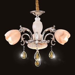Lampadario moderno contemporaneo in metallo e vetro multicolore 3 lampadine E12/E14