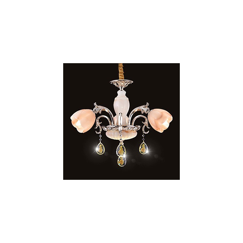 Lampadario moderno contemporaneo in metallo e vetro multicolore 3 lampadine E12/E14