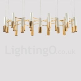 Lampadario moderno contemporaneo a 22 luci LED, 1 livello, 150 x 46 x 40 cm