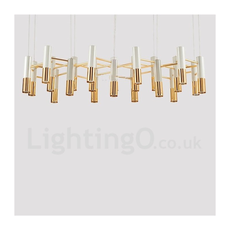 Lampadario moderno contemporaneo a 22 luci LED, 1 livello, 150 x 46 x 40 cm