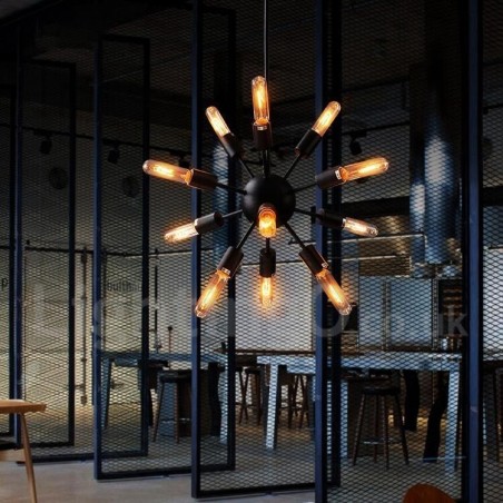 Lampadario Sputnik vintage retrò a 12 luci 75x75 cm