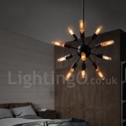 Lampadario Sputnik vintage retrò a 12 luci 75x75 cm