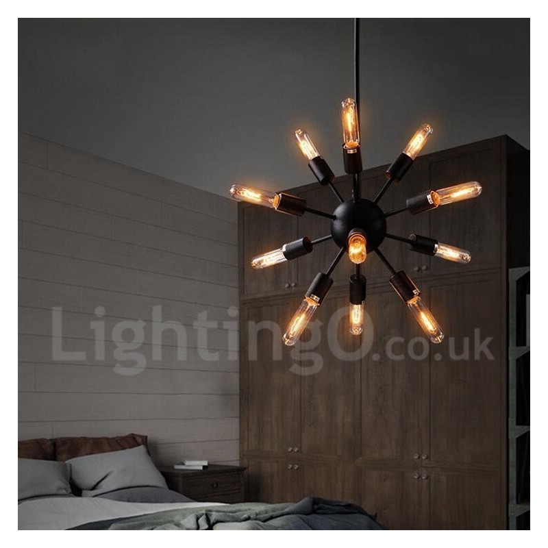 Lampadario Sputnik vintage retrò a 12 luci 75x75 cm