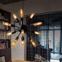 Lampadario Sputnik vintage retrò a 12 luci 75x75 cm