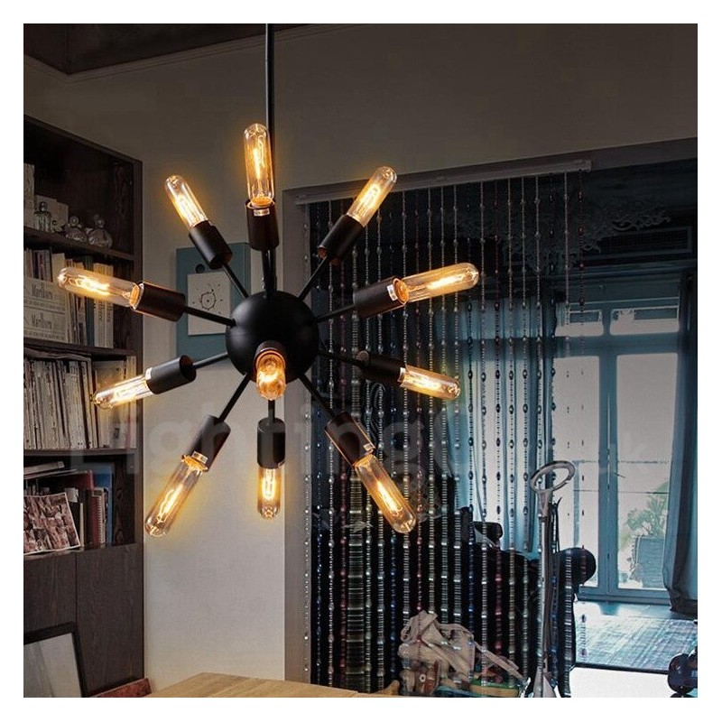 Lampadario Sputnik vintage retrò a 12 luci 75x75 cm