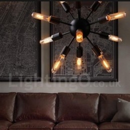 Lampadario Sputnik vintage retrò a 12 luci 75x75 cm