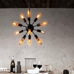 Lampadario Sputnik vintage retrò a 12 luci 75x75 cm