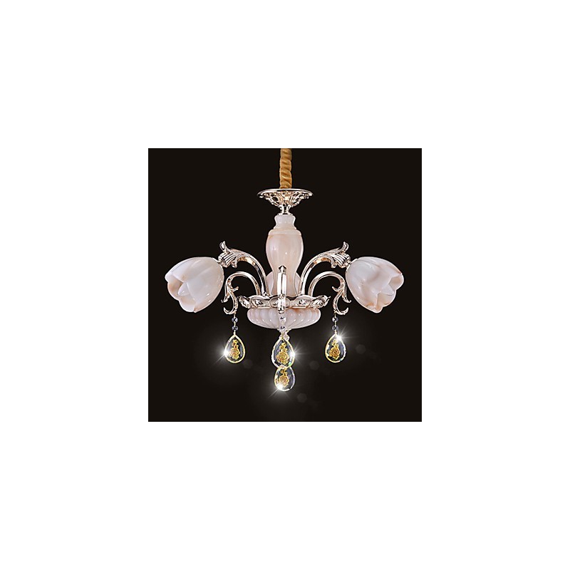 Lampadario moderno contemporaneo in metallo e vetro multicolore 3 lampadine E12/E14