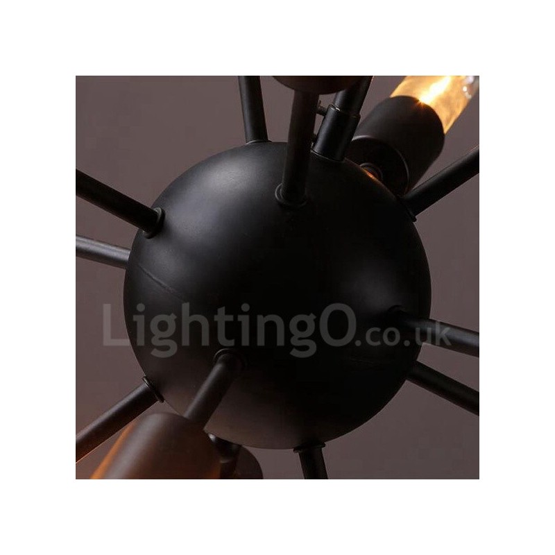 Lampadario Sputnik vintage retrò a 12 luci 75x75 cm