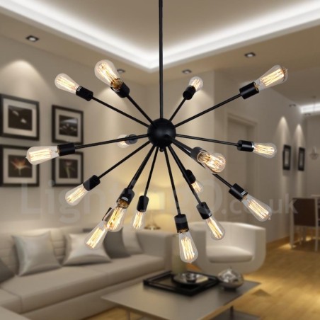 Lampadario Sputnik vintage retrò a 16 luci