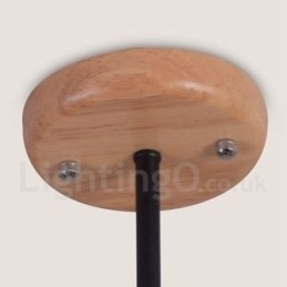 Lampadario moderno contemporaneo in legno 5 luci 53x50 cm