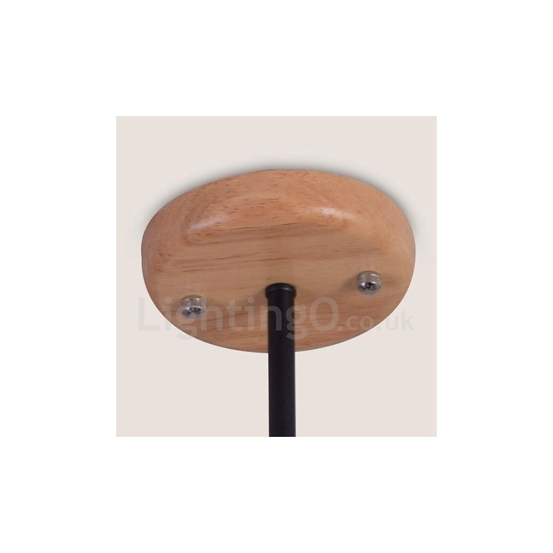 Lampadario moderno contemporaneo in legno 5 luci 53x50 cm