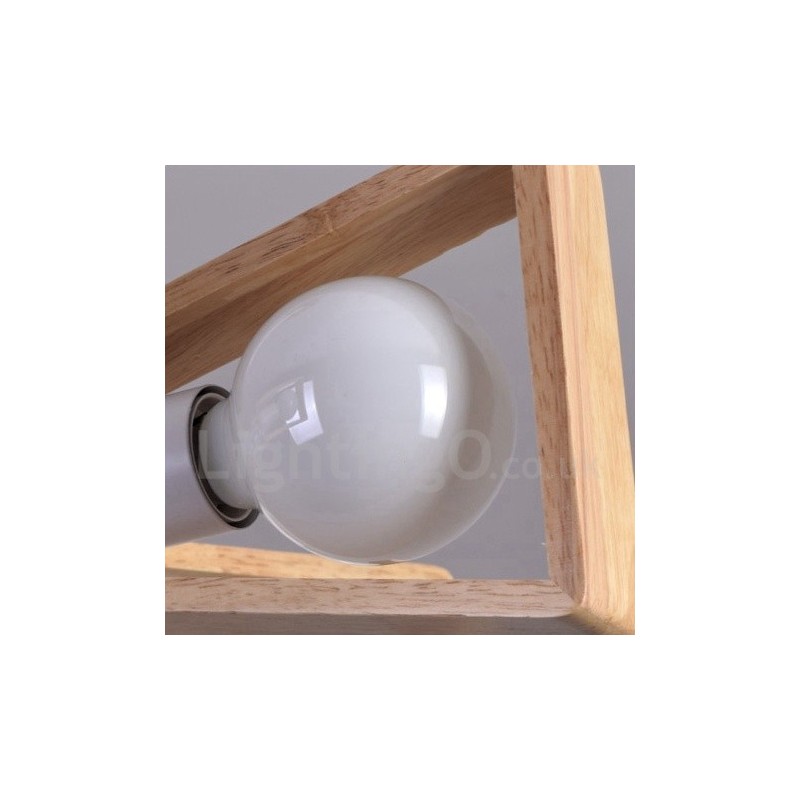 Lampadario moderno contemporaneo in legno a 8 luci 53x50 cm