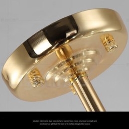 Lampadario contemporaneo a 2 livelli 16 luci dorato