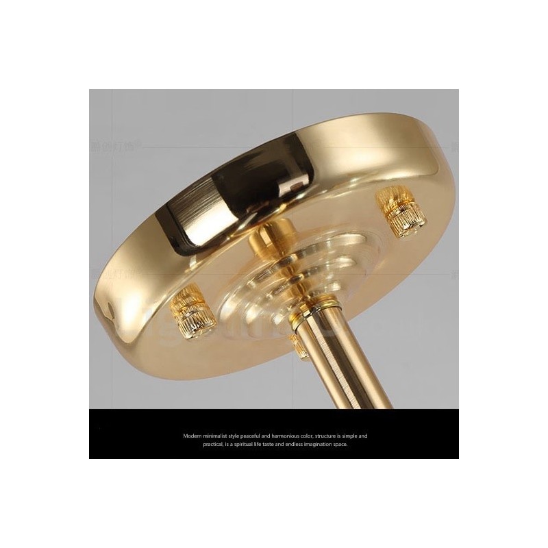 Lampadario contemporaneo a 2 livelli 16 luci dorato