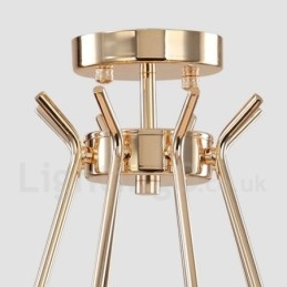 Lampadario contemporaneo in metallo a 16 luci su 2 livelli con paralume in vetro 80x85 cm