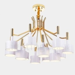 Lampadario moderno contemporaneo a 12 luci a 2 livelli 80x55 cm