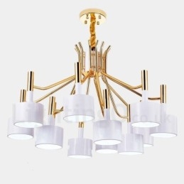 Lampadario moderno contemporaneo a 12 luci a 2 livelli 80x55 cm