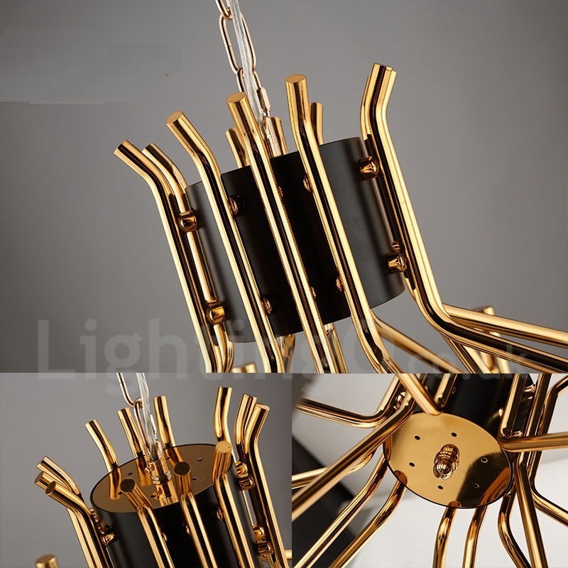 Lampadario moderno contemporaneo a 12 luci a 2 livelli 80x55 cm