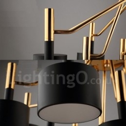 Lampadario moderno contemporaneo a 12 luci a 2 livelli 80x55 cm