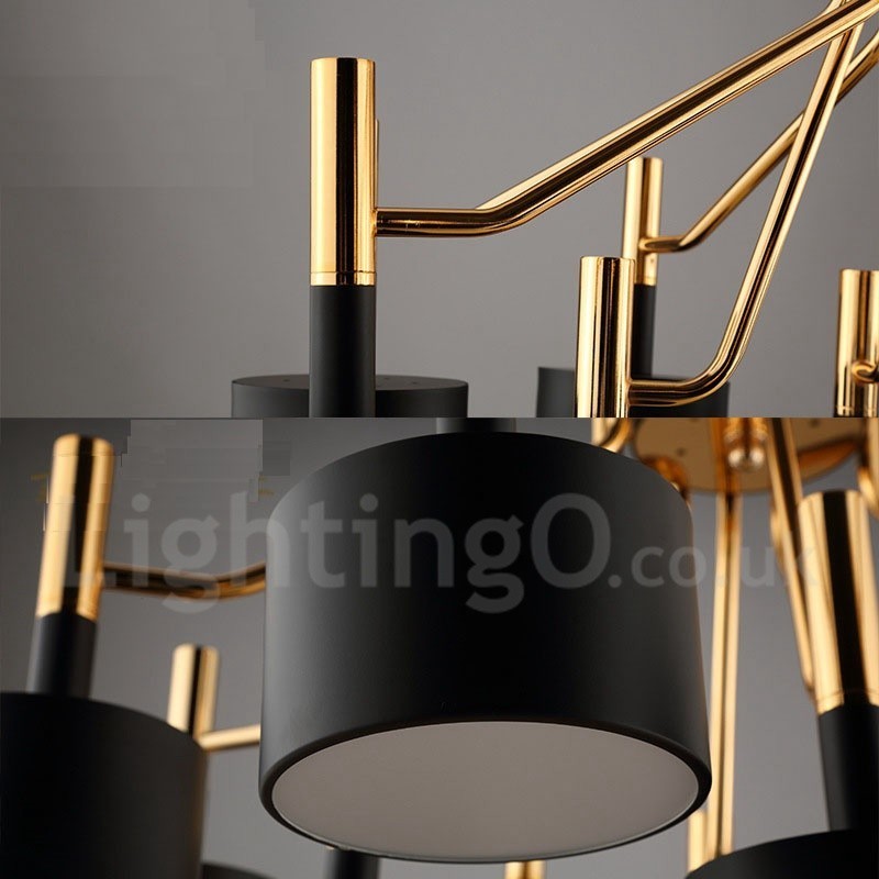 Lampadario moderno contemporaneo a 12 luci a 2 livelli 80x55 cm