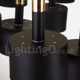 Lampadario moderno contemporaneo a 12 luci a 2 livelli 80x55 cm