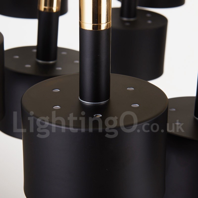 Lampadario moderno contemporaneo a 12 luci a 2 livelli 80x55 cm