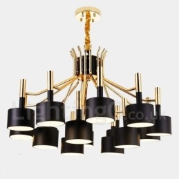 Lampadario contemporaneo a 2 livelli con 15 luci LED 95 x 55 cm