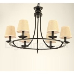 Lampadario country retrò a 6 luci 70 x 54 cm