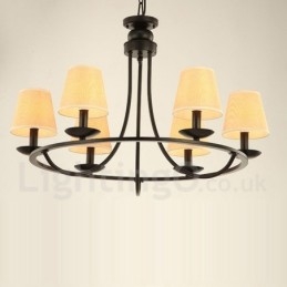 Lampadario country retrò a 6 luci 70 x 54 cm
