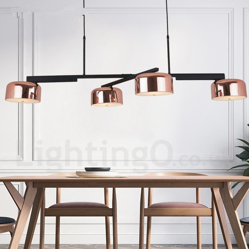 Lampadario moderno contemporaneo a 4 luci a un livello