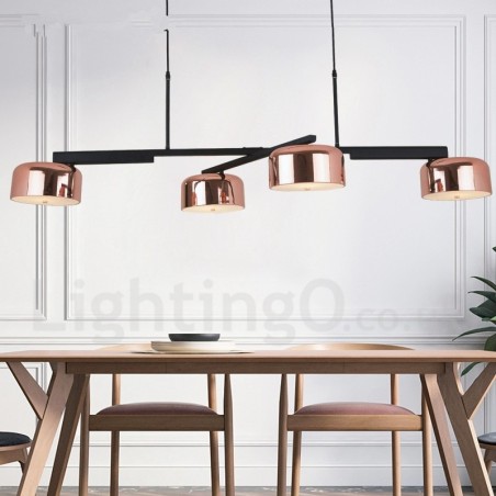Lampadario moderno contemporaneo a 4 luci a un livello