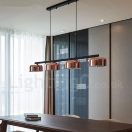 Lampadario moderno contemporaneo a 4 luci a un livello