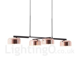 Lampadario moderno contemporaneo a 4 luci a un livello