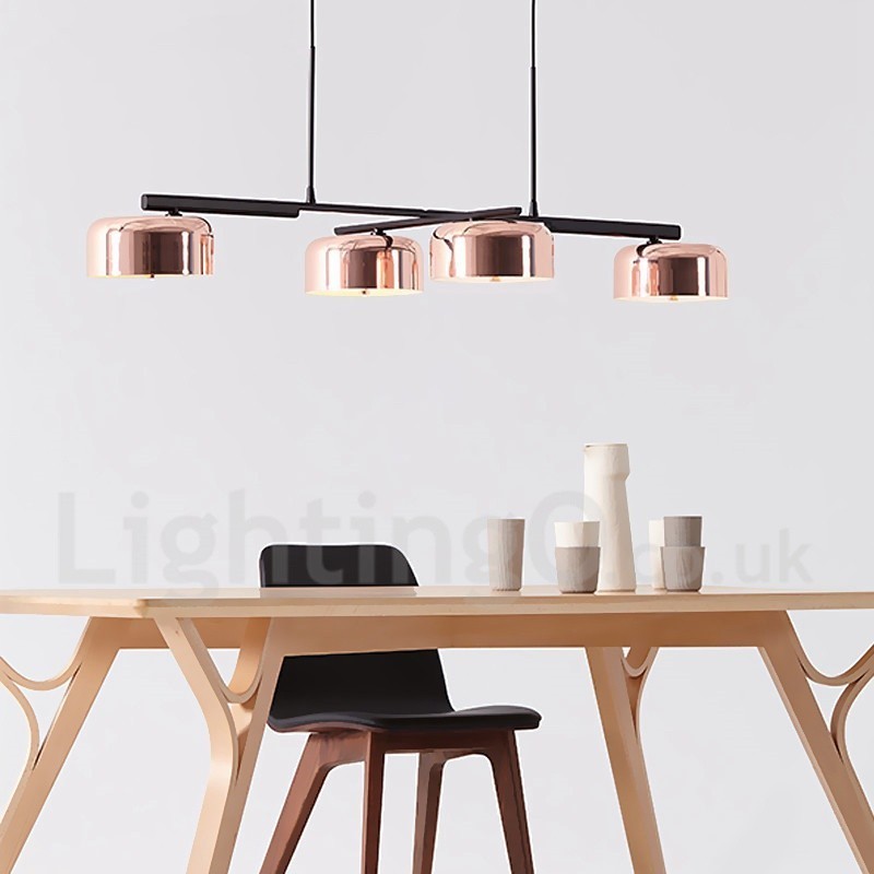 Lampadario moderno contemporaneo a 4 luci a un livello